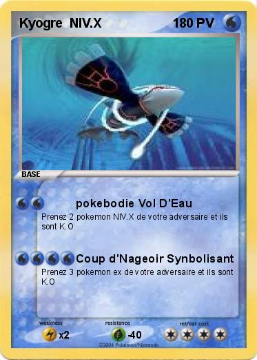 Pokemon Kyogre  NIV.X                    1