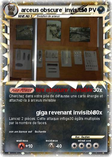 Pokemon arceus obscure  invisible