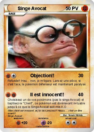 Pokemon Singe Avocat