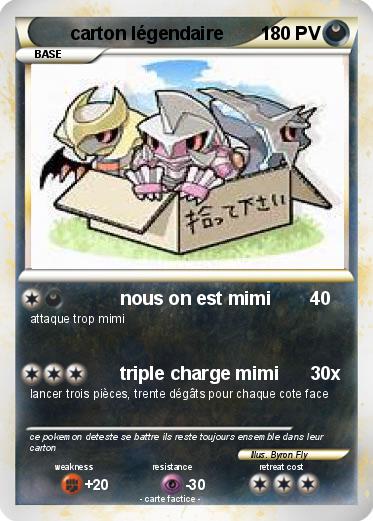 Pokemon carton légendaire