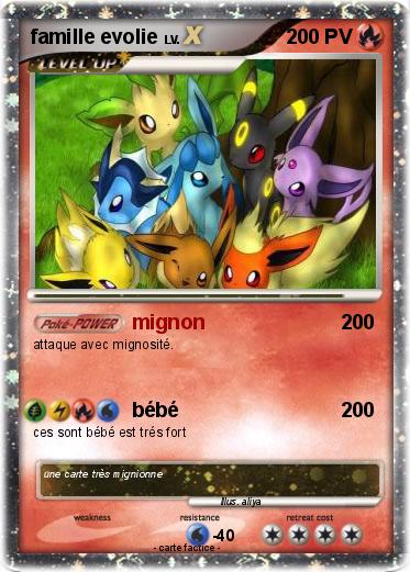 Pokemon famille evolie