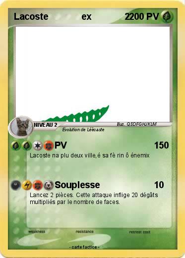 Pokemon Lacoste             ex             2
