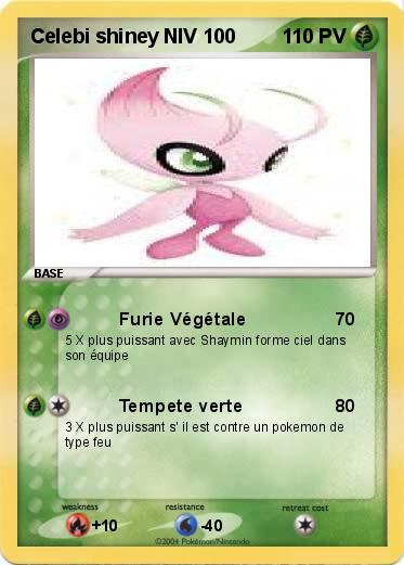 Pokemon Celebi shiney NIV 100