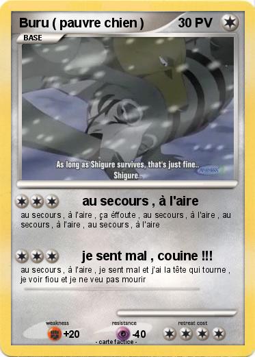 Pokemon Buru ( pauvre chien )
