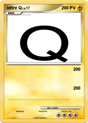 Pokemon lettre Q