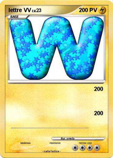 Pokemon lettre VV