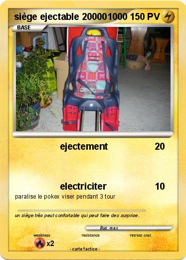 Pokemon siège ejectable 200001000