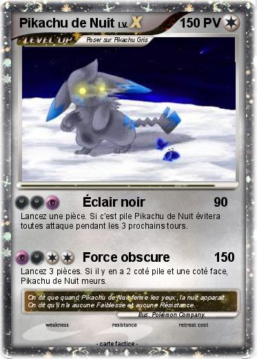 Pokemon Pikachu de Nuit