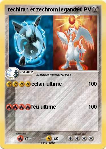 Pokemon rechiran et zechrom legande