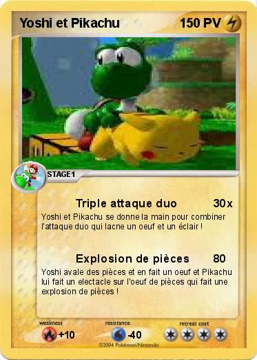 Pokemon Yoshi et Pikachu