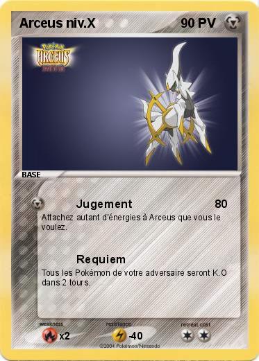 Pokemon Arceus niv.X