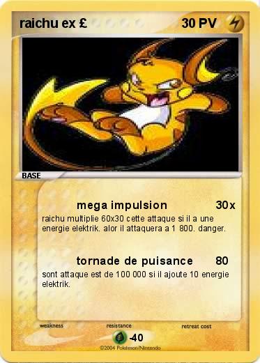 Pokemon raichu ex £