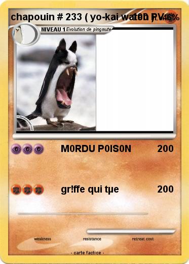 Pokemon chapouin # 233 ( yo-kai watch )
