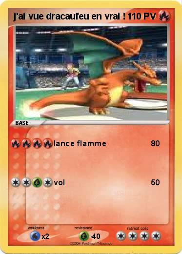 Pokemon j'ai vue dracaufeu en vrai !