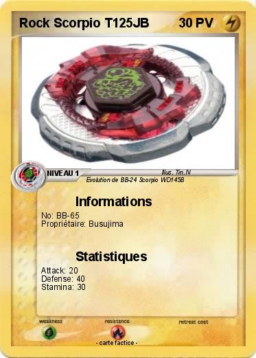 Pokemon Rock Scorpio T125JB