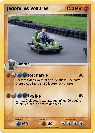 Pokemon jadore les voitures