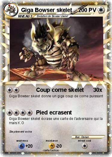 Pokemon Giga Bowser skelet