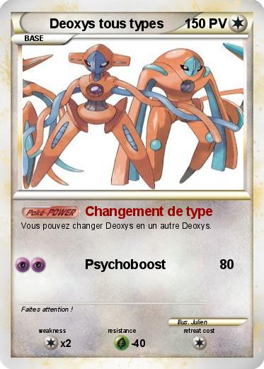 Pokemon Deoxys tous types