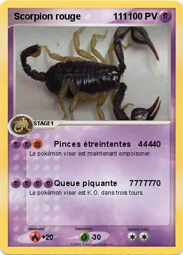 Pokemon Scorpion rouge             111