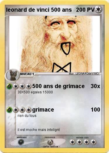 Pokemon leonard de vinci 500 ans