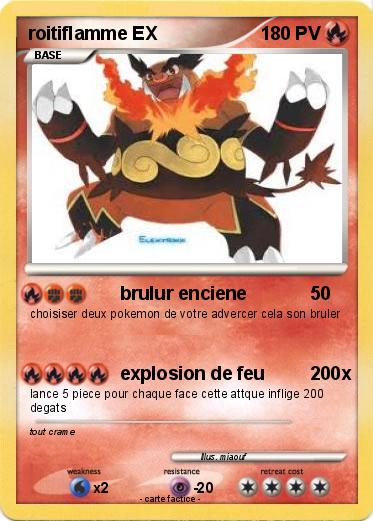 Pokemon roitiflamme EX