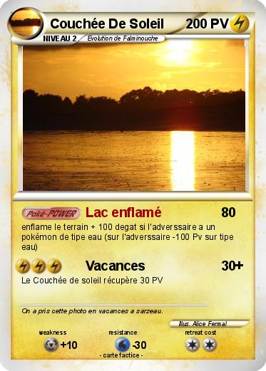 Pokemon Couchée De Soleil