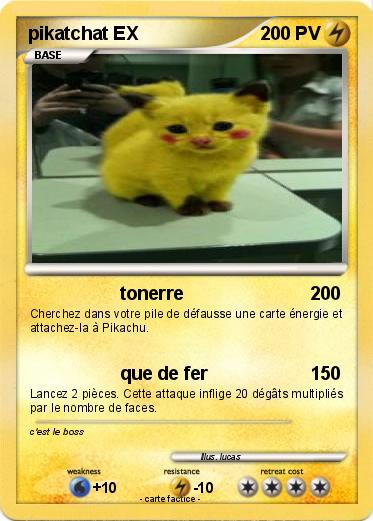 Pokemon pikatchat EX