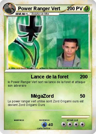 Pokemon Power Ranger Vert