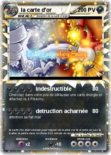 Pokemon la carte d'or