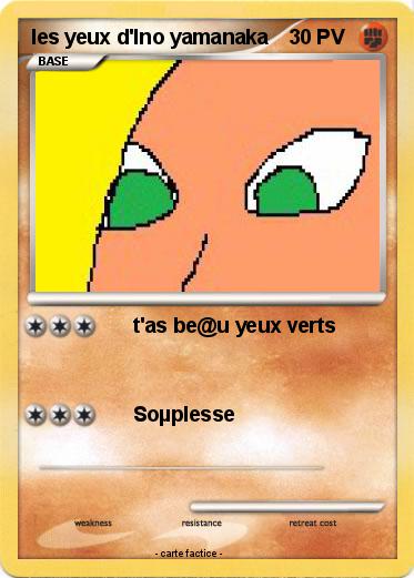 Pokemon les yeux d'Ino yamanaka