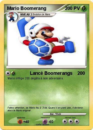 Pokemon Mario Boomerang