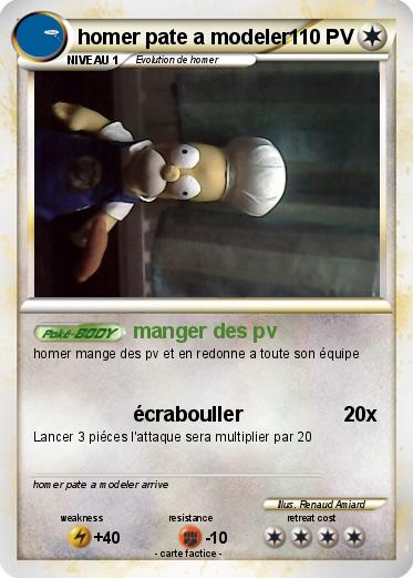 Pokemon homer pate a modeler