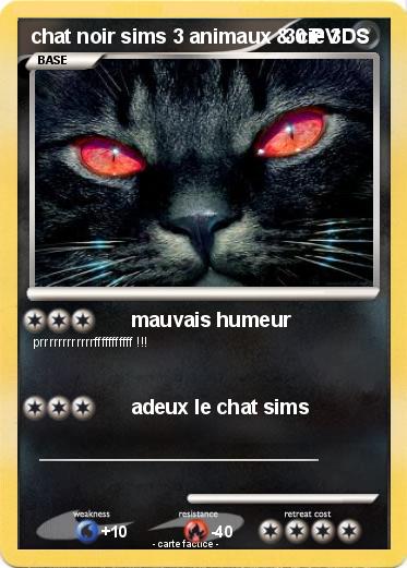 Pokemon chat noir sims 3 animaux & cie 3DS
