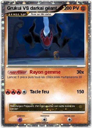 Pokemon Grukui VS darkai géant