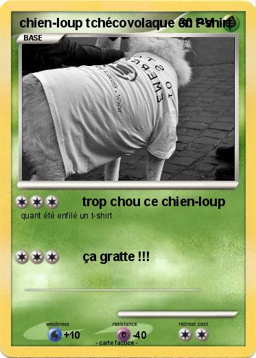 Pokemon chien-loup tchécovolaque en t-shirt