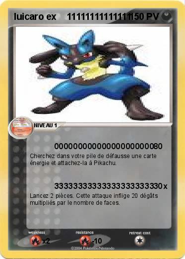Pokemon luicaro ex    11111111111111