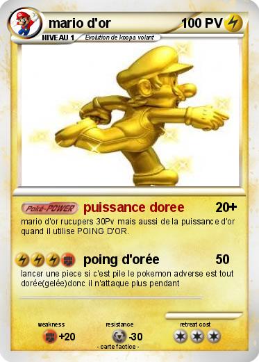 Pokemon mario d'or