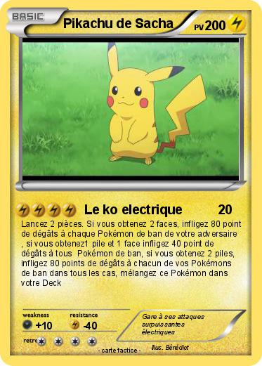 Pokemon Pikachu de Sacha