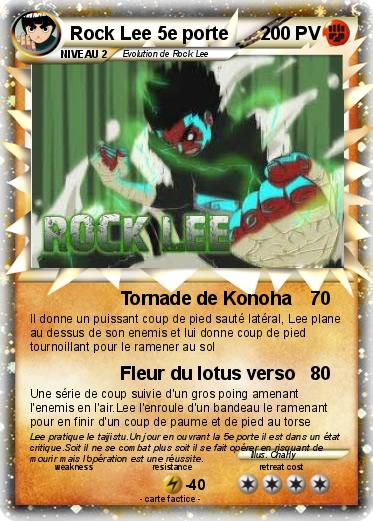 Pokemon Rock Lee 5e porte