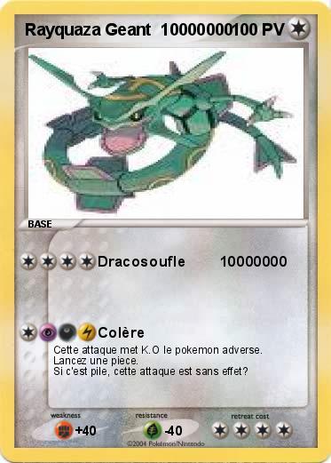Pokemon Rayquaza Geant  10000000