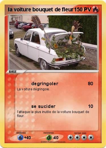 Pokemon la voiture bouquet de fleur