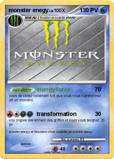 Pokemon monster enegy