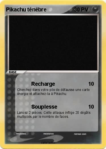 Pokemon Pikachu ténèbre