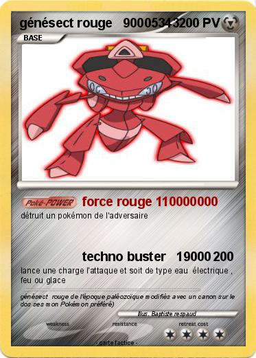 Pokemon génésect rouge   90005343