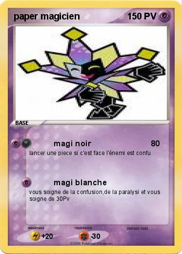Pokemon paper magicien