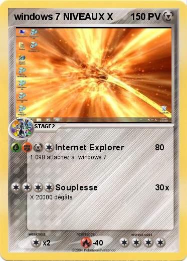 Pokemon windows 7 NIVEAUX X