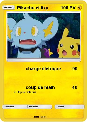 Pokemon Pikachu et lixy