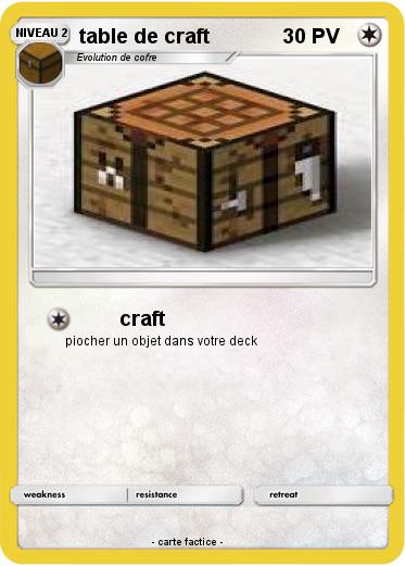 Pokemon table de craft