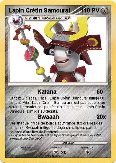 Pokemon Lapin Crétin Samourai