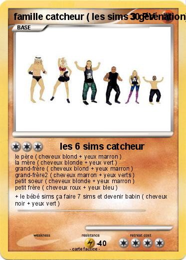 Pokemon famille catcheur ( les sims 3 gérénation)